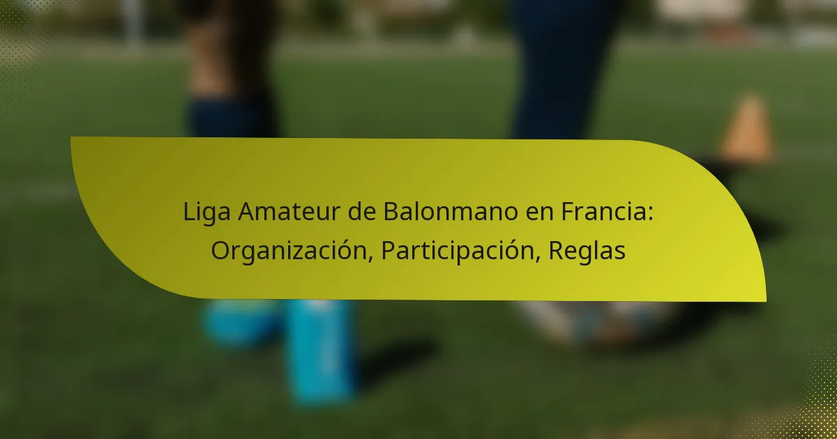 Liga Amateur de Balonmano en Francia: Organización, Participación, Reglas