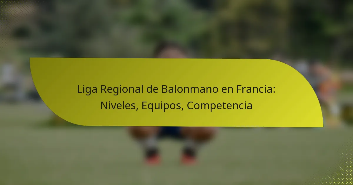 Liga Regional de Balonmano en Francia: Niveles, Equipos, Competencia